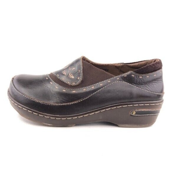 Spring Step Burbank Brown Leather Slip on Clogs EUR 41 - Picture 1 of 15